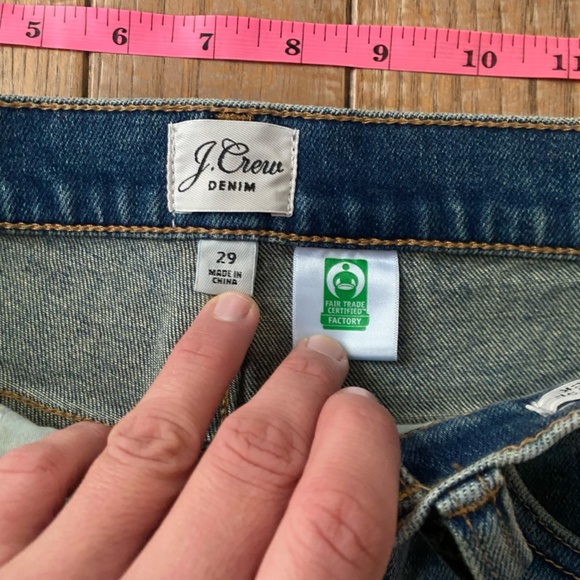 J. Crew Denim NWOT 10" High-Rise Toothpick Corn Field Wash Jeans #AO423 Size 29 - Picture 6 of 10